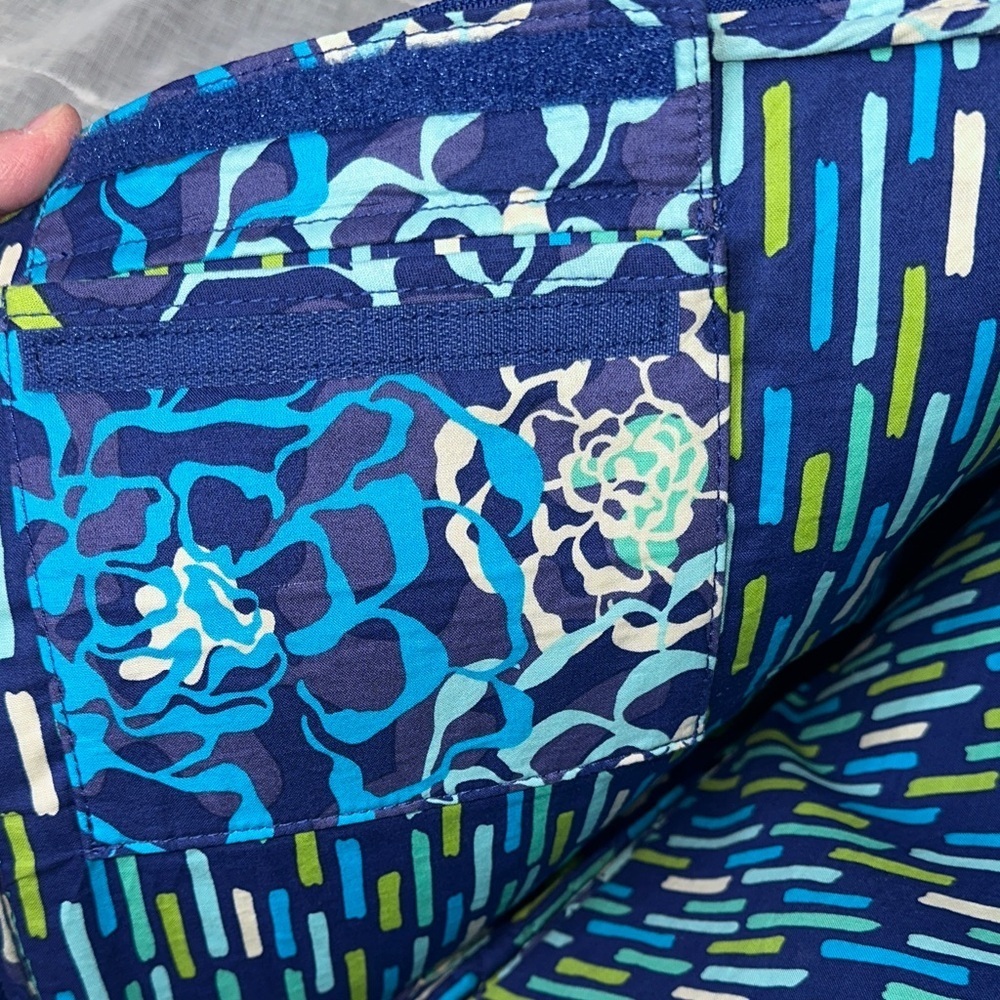 Vera Bradley Katalina Blues Quilted Laptop Travel Case w/Pocket & 3/4 Zip NWOT - Picture 14 of 16